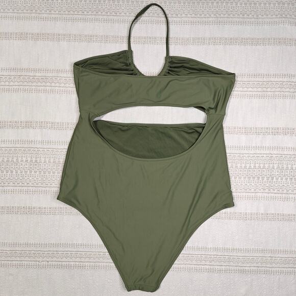 Aerie Green One Piece Cheeky Swimsuit Size XL Long NEW - Picture 2 of 6